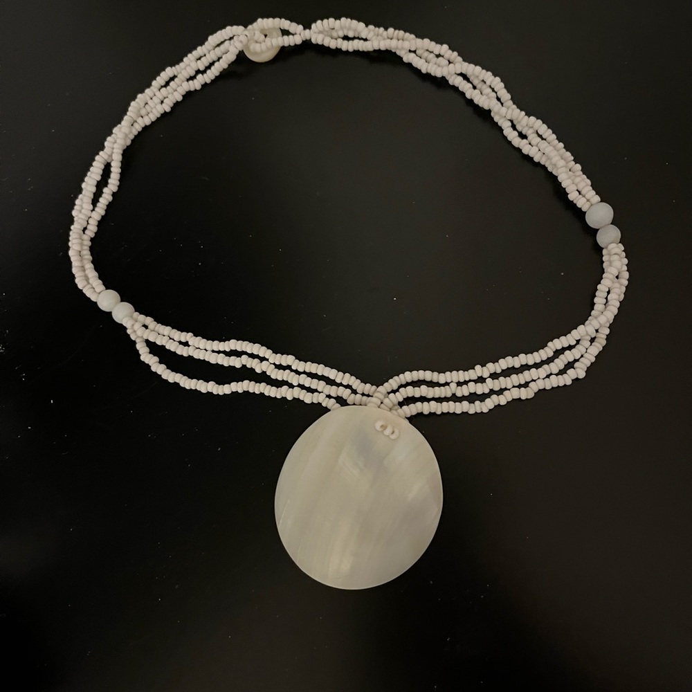 White Beaded Necklace